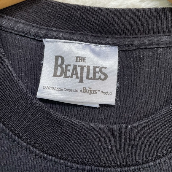 The Beatles Black Short Sleeve T-Shirt Band Tee Women Size S - Picture 3 of 8